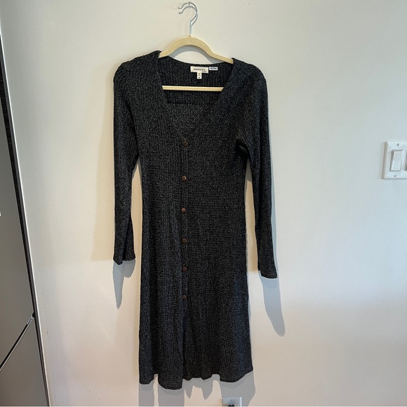 Monteau Dresses & Skirts - Monteau Dark Gray Long Sleeve Dress
